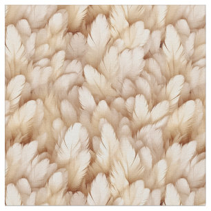 Elegante beige Federn Stoff
