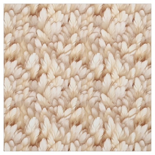 Elegante beige Federn Stoff (Muster)