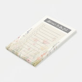 Elegante Beige Flora Wildblumen Post-it Klebezettel (angewinkelt)