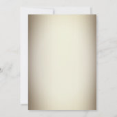 Elegante Beige Gold Blumendusche Einladung (Rückseite)