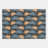 Elegante Beige Gray Palm Blätter Foliage Exotic (Vorderseite 3)