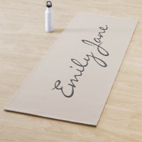 Elegante Beige Handgeschriebener Skriptname Benutz