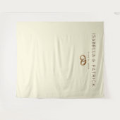 Elegante beige Hochzeitsringe Wandteppich (Vorderseite (Horizontal))