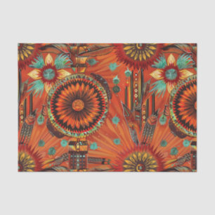 Elegante Beige "Intricate Echoes" Custom Tissue Pa Seidenpapier