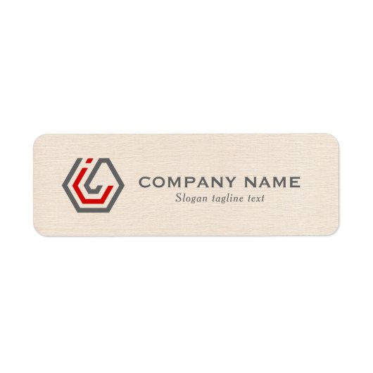 Elegante Beige Linen & Stehlogo (Vorne)