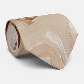 Elegante beige Marmor-Abstrakte Kunst Krawatte (Gerollt)