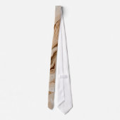 Elegante beige Marmor-Abstrakte Kunst Krawatte (Rückseite)