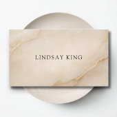 Elegante Beige-Marmor-QR-Code-Visitenkarte Terminkarte