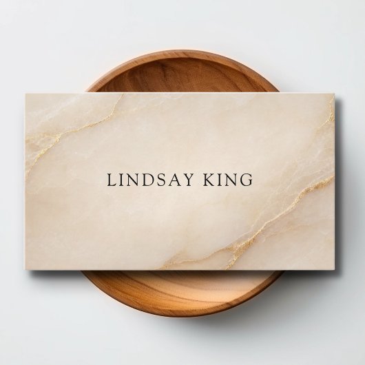 Elegante Beige-Marmor-QR-Code-Visitenkarte Terminkarte