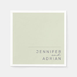 Elegante Beige Minimal Moderne Hochzeit Napkins Serviette