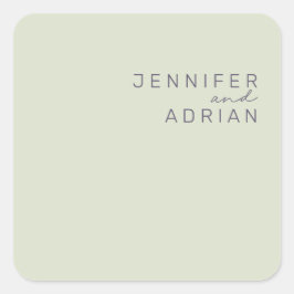 Elegante Beige Minimal Moderne Umschlag Aufkleber