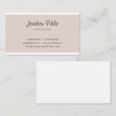 Elegante Beige Minimalistisch Schlicht Moderne Sle Visitenkarte (Vorne/Hinten)