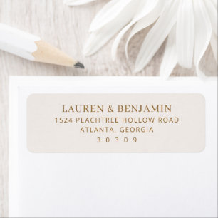 Elegante Beige Minimalistische Visitenkarte