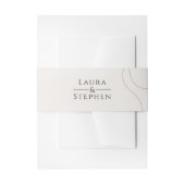 Elegante Beige Neutrale Paare Hochzeit Einladungsbanderole (Vorderseite Beispiel)