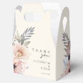 Elegante, Beige & Pastel Boho Hochzeitsbox Geschenkschachtel (Geöffnet)