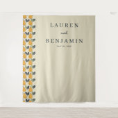 Elegante beige Perlen-Illustration Wandteppich (Vorderseite)