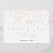 Elegante beige Pony-Hochzeit speichern Sie die Dat Folieneinladung (Rückseite)