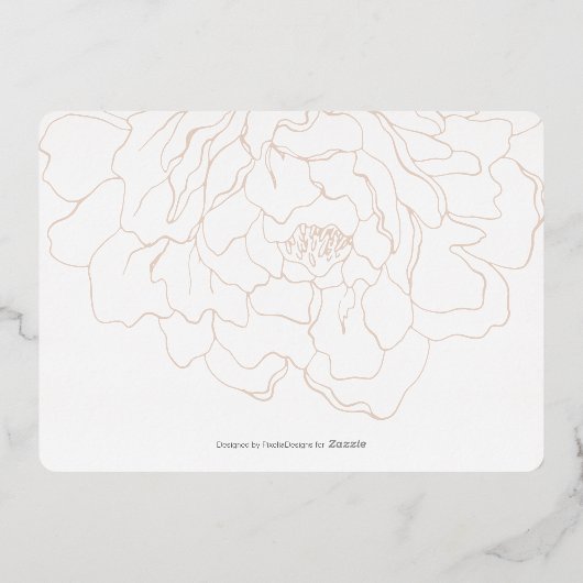 Elegante beige Pony-Hochzeit speichern Sie die Dat Folieneinladung (Rückseite)