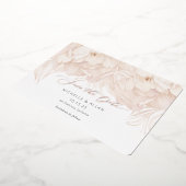 Elegante beige Pony-Hochzeit speichern Sie die Dat Folieneinladung (Gedreht)