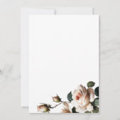 Elegante Beige Rose Girl Babydusche Einladung (Rückseite)