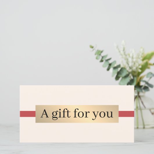 Elegante Beige Rote Imitate Golden Holiday Beauty (Stehend Vorderseite)