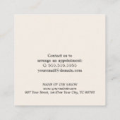 Elegante Beige Rotes grünes Herz Salon Rabattkarte (Rückseite)