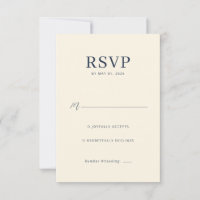 Elegante Beige-RSVP-Karte