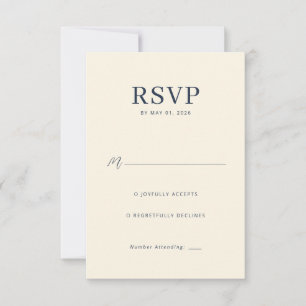 Elegante Beige RSVP-Karte RSVP Karte