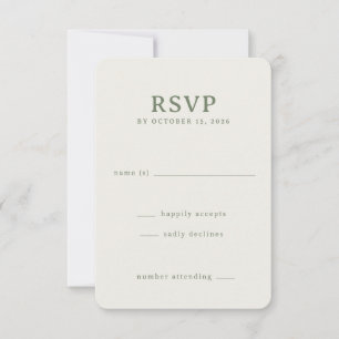 Elegante Beige RSVP-Karte RSVP Karte
