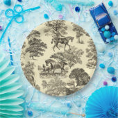 Elegante Beige Rustikale Pferde Pappteller (Party)