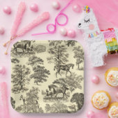 Elegante Beige Rustikale Pferde Pappteller (Party)