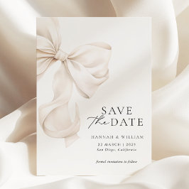 Elegante Beige Save the Date Card