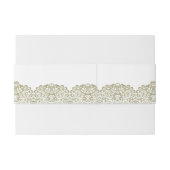 Elegante Beige Spitze Einladungsbanderole (Rückseitenbeispiel)