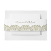 Elegante Beige Spitze Einladungsbanderole (Vorderseite Beispiel)