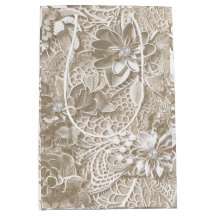 Elegante beige Spitze mit Diamant