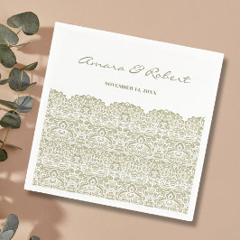 Elegante Beige Spitze Serviette