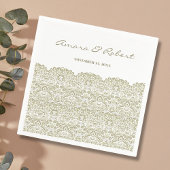 Elegante Beige Spitze Serviette