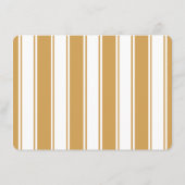 Elegante Beige Streifen Begleitkarte (Rückseite)