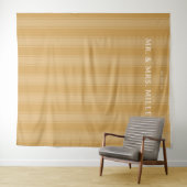 Elegante Beige Streifen Wandteppich (Beispiel (Horizontal))