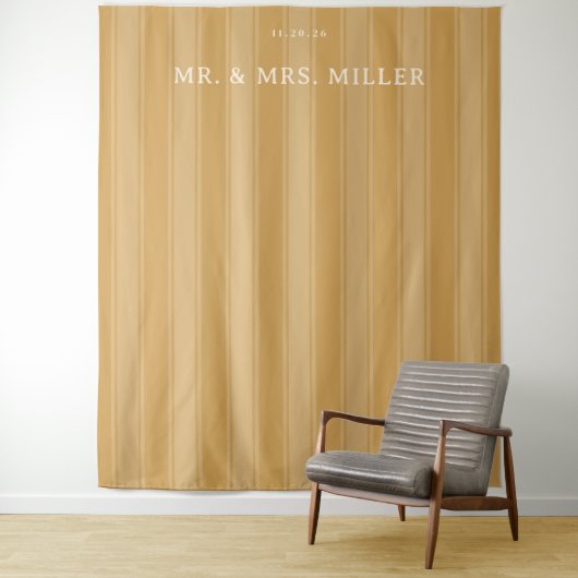 Elegante Beige Streifen Wandteppich (Beispiel)