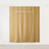 Elegante Beige Streifen Wandteppich (Vorderseite)