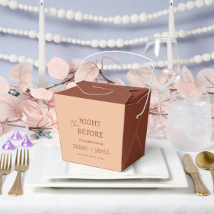 Elegante Beige Terracotta Probe Dinner Hochzeit Geschenkschachtel