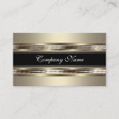 Elegante Beige und Black Business Card Visitenkarte (Vorderseite)