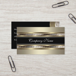 Elegante beige und schwarze Visitenkarte