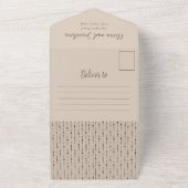 Elegante Beige Verziert in einer Hochzeitseinladun All In One Einladung (Außenbereich)