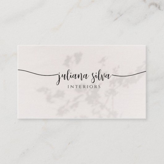 Elegante beige Visitenkarte (Vorderseite)