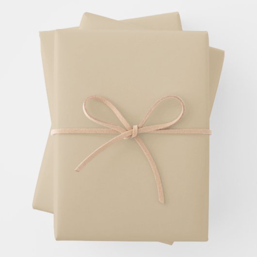 Elegante beige Wrapping Paper Sheets Geschenkpapier Set (Beispiel)