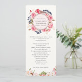 Elegante Beileid Footprints Memorial Beerdigung Einladung (Stehend Vorderseite)