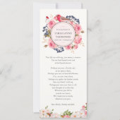 Elegante Beileid Footprints Memorial Beerdigung Einladung (Vorderseite)