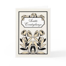 Elegante Beileidskarte Deepest Sympath